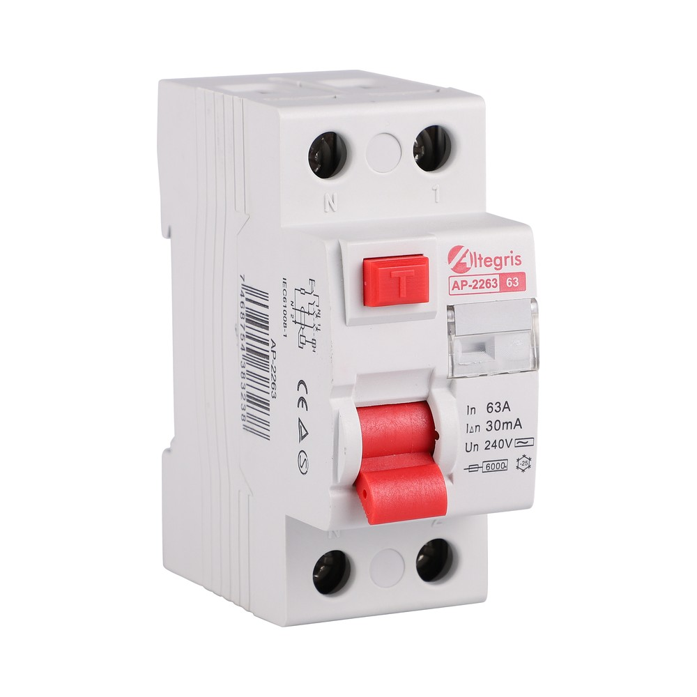 RCCB 6kA 2P 25A - 100A Type AC