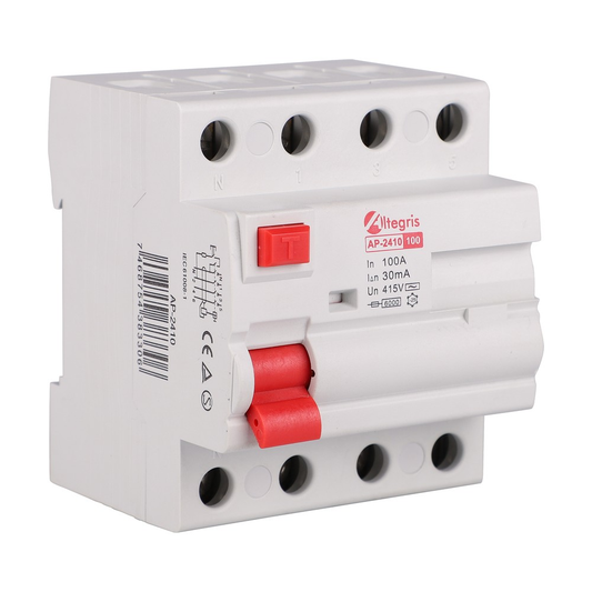 RCCB 6kA 4P 25A - 100A Type AC