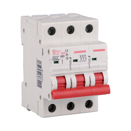 Breaker 6kA 3P 6A - 63A Curva C