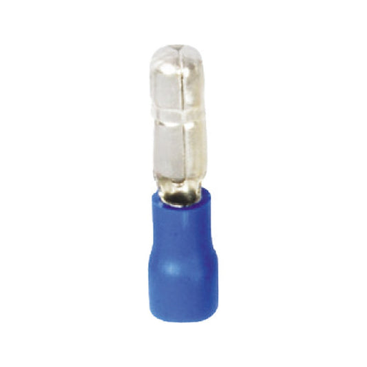 Terminal Aislado Redondo Macho 1.5 - 2.5 mm² Azul (2-156), 100 piezas