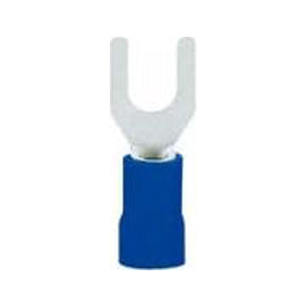 Terminal Aislado Tenedor 1.5 - 2.5 mm² Azul (2-8), 100 piezas