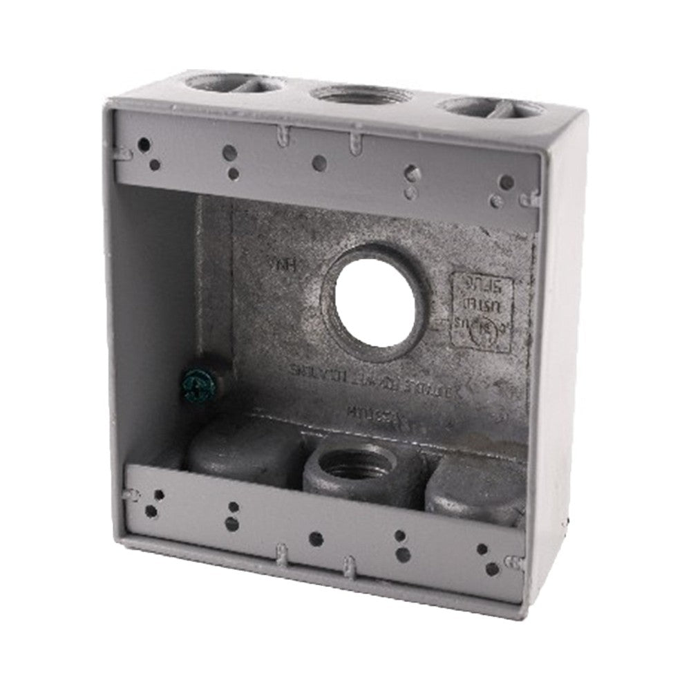 Caja, Weatherproof 4", 1/2" Knockout, 3 Hoyos