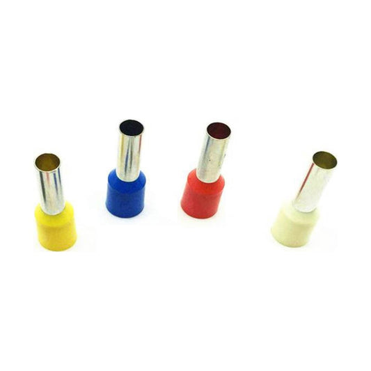 Terminal Tubular Aislado 10.0 mm Rojo, 100 piezas